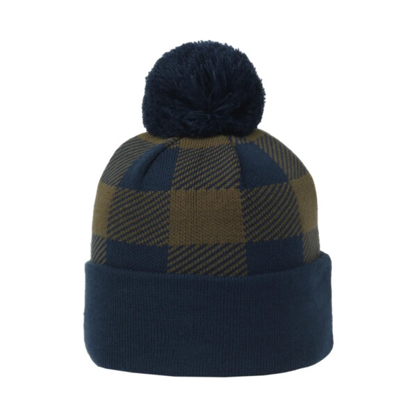 Plaid Watch Cap with Pom Thumbnail