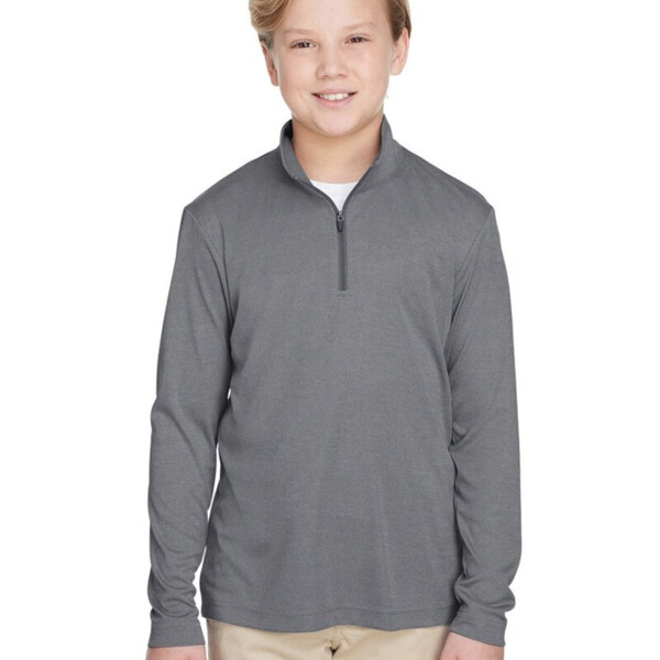 Youth Zone Sonic Heather Performance Quarter-Zip Pullolver Thumbnail