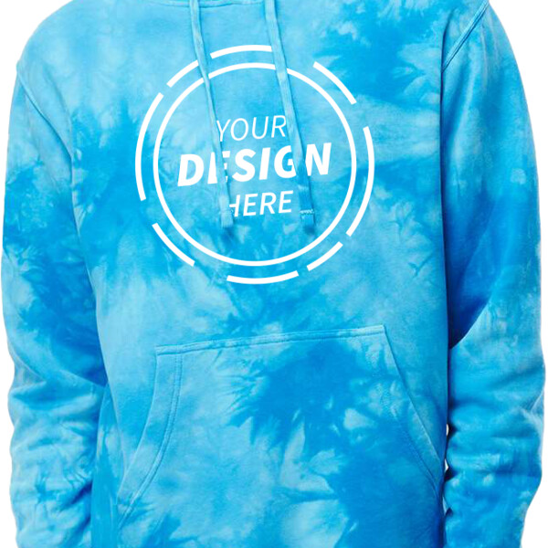 Unisex Midweight Tie-Dyed Hooded Sweatshirt Thumbnail