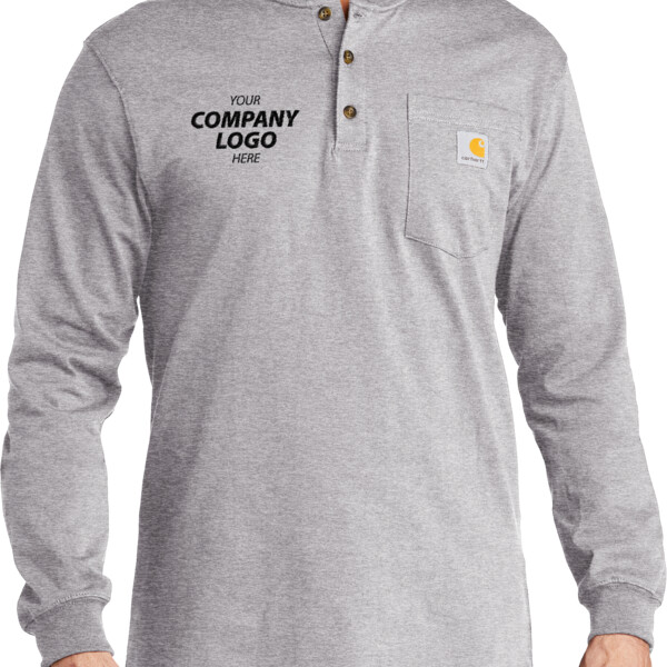 Long Sleeve Henley T Shirt Thumbnail