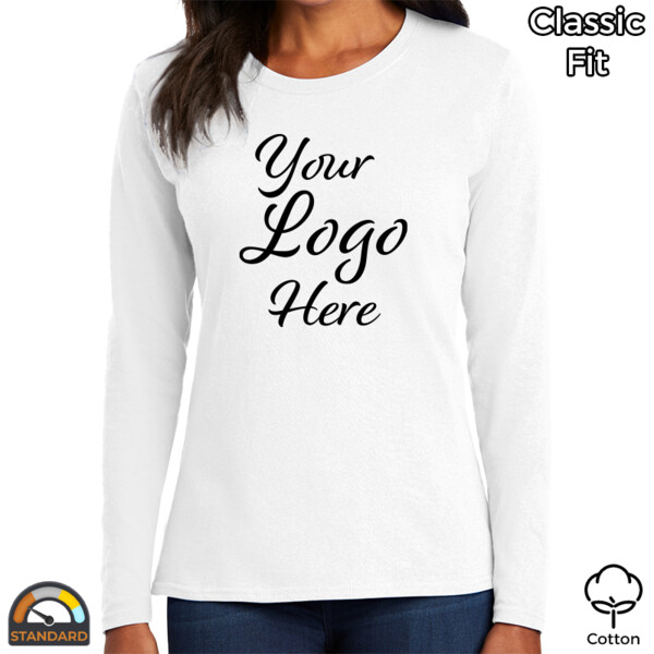 Ladies Long Sleeve Core Cotton Tee Thumbnail