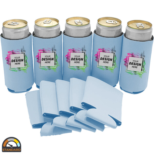 Foam Collapsible SLIM Can Cooler (Multi-Color Print) Thumbnail