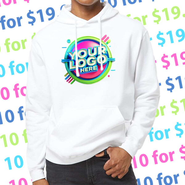 10 for $19.99 White Hoodie Sale Thumbnail